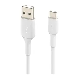 Дата кабель USB 2.0 AM to USB-C 1.0m PVC white Belkin (CAB001BT1MWH) - мініатюра 2