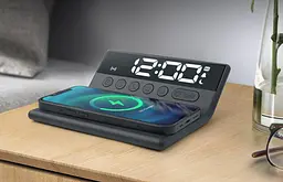 Годинник з бездротовою зарядкою телефону Muse M-168 WI - мініатюра 4