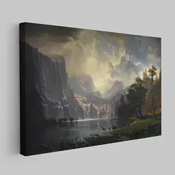 Интерьерная картина Среди гор Сьерра-Невада, Альберт Бирштадт, Albert Bierstadt, репродукция картины, 60×90 см (id7002) - миниатюра 3