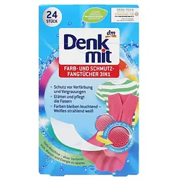 Абсорбуючі серветки для прання линяючих речей Denkmit Farb und Schmutzfangtücher 24 шт (4066447236125)