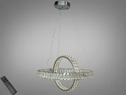 Люстра з кришталем Diasha D8886/500-2B CH, 88W, пульт, хром, Ø50 см