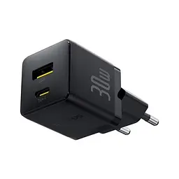 Зарядний пристрій Baseus Palm Cluster 30 Вт, USB-C + USB-A, швидке заряджання, чорний (P1011160A113-00)