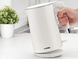 Електрочайник Lund 1.5 л білий 2200 Вт (68207) - мініатюра 8