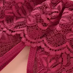 Сексуальні спокусливі еротичні труси - еротична білизна 3XL/4XL бордовий 5009-2 - мініатюра 10