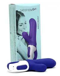 Потужний вібратор-кролик Satisfyer Vibes Magic Bunny, два мотори, литий силікон, 12 режимів роботи - мініатюра 4