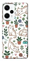 TPU чохол Demsky Cats pattern для Xiaomi Poco F5 / Note 12 Turbo
