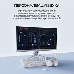 Ігрова гарнітура Ajazz AHM10 Max White (AHM10-MAX-W) - мініатюра 15