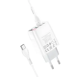 Зарядний пристрій Hoco C93A 3 USB-порти з екраном набір із кабелем Type-C - мініатюра 6