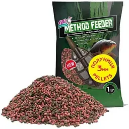 Принада в гранулах Pellets Ай Підсікай Полуниця FEEDER Ø3.0мм