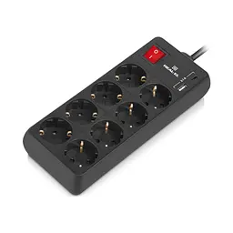 Мережевий фільтр живлення REAL-EL RS-PROTECT 805 3m, black (EL122300043) - мініатюра 5