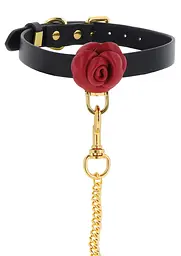 Нашийник з повідцем Taboom Wild Roses Collar Leash чорний - мініатюра 2