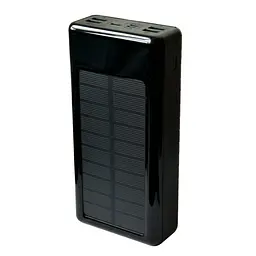 Повербанк на солнечной батарее Solar Power Bank UKC 20000mAh Черный, павер банк MicroUSB/Lightning/Type-C - миниатюра 9