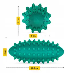 М'яч масажний огірок 4FIZJO Spike Bean 11.5 x 5 см Green (P-5905973403320) - мініатюра 6