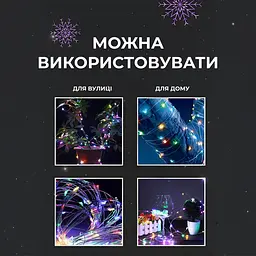 Гірлянда Роса нитка 2000 LED довжина 200 м з пультом від мережі, мультиколор GarlandoPro 2000L200MWML - мініатюра 4