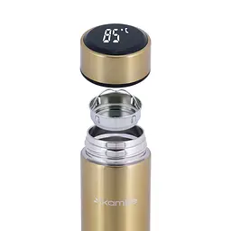 Термос Kamille KM-2036 400 мл золотий з датчиком температури - мініатюра 10