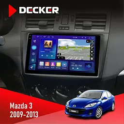 Штатна магнітола Mazda 3 2009-2013 Decker D9-009 4x64, DSP, 4G, 2k Decker (НФ-00008298)