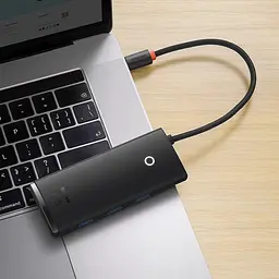 Порт-реплікатор Baseus Lite Series 5-in-1 Hub Docking Station 0.2m (WKQX040001) - мініатюра 3