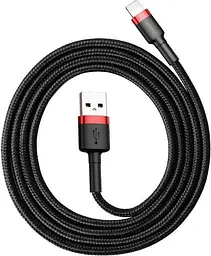 Кабель Baseus Cafule Cable USB для IP 2A 0.5m Red/Black (CATKLF-V91) - мініатюра 2
