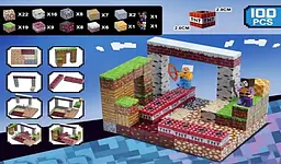 Магнітний конструктор "Minecraft" SX-100/575 100 елементів в коробці (6953212251002) - мініатюра 2
