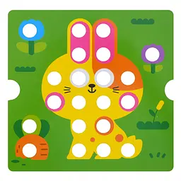 Розвивальна мозаїка Bambi Button Idea YG898-6, 46 деталей, картки 12 шт. - мініатюра 8