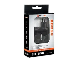 Мережевий зарядний пристрій REAL-EL CH-350 QC3.0 (2USB, 3A) Black (EL123160017) - мініатюра 4