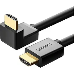 Кабель Ugreen HD103 HDMI to HDMI 90-Degree Right-Angle V2.0 1m Black (10172) [63384] - мініатюра 3