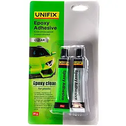 Клей епоксидний для пластику Unifix 20 г прозорий тюбик.