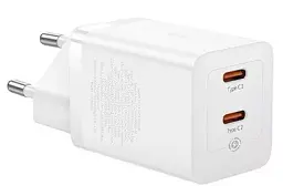 Мережевий зарядний пристрій Baseus GaN5 Pro Fast Charger 2Type-C 40W CCGP180102 White - мініатюра 2