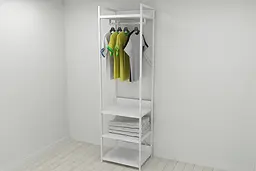 Шафа Гардероб Уні секція 3 серії Коннект Ferrum-decor 220x60x50см Білий метал ДСП Білий 32 мм (FRD-104531) - мініатюра 8