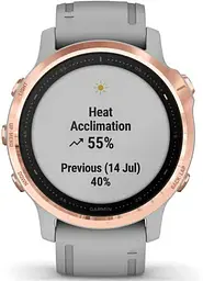 Смарт-годинник Garmin Fenix 6S Rose Gold-tone with Powder Grey Band (010-02159-21/20) - мініатюра 3