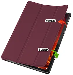 Чохол-книжка BeCover Smart Case для Lenovo Idea Tab Plus 12.1" Red Wine (715085) - мініатюра 4
