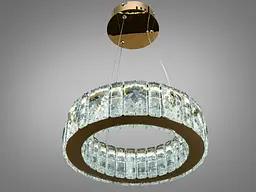 Підвісна люстра LED Diasha 585/400G кришталь золото 45 Вт з пультом - мініатюра 3