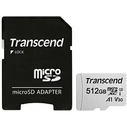 Карта пам'яті Transcend 512GB microSDXC Class 10 U3 (TS512GUSD300S-A)