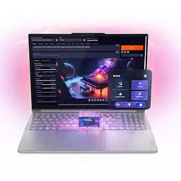 Ноутбук Lenovo Yoga Pro 9 16IAH10 Intel Core Ultra 7 255H до 5, 1 ГГц, 16 2, 8K, WQXGA+, OLED, 120 Гц, 32 ГБ LPDDR5x, 1 ТБ SSD, NVIDIA GeForce RTX 5070 8 ГБ GDDR7, Windows 11 Pro, Luna Grey - мініатюра 25