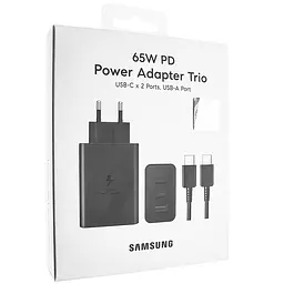 Зарядний пристрій Samsung 65W PD EP-TA845XBE набір блок + кабель С - С чорний - мініатюра 5