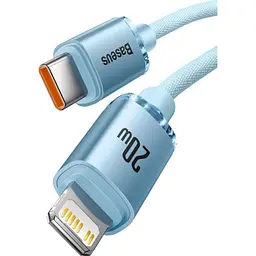 Кабель Baseus Crystal Shine Series USB-C to Lightning 20W 1.2m Sky Blue (CAJY001303) [169545] - мініатюра 2