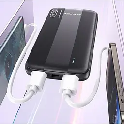 Павербанк 10000 мАг зовнішній акумулятор Power Bank USB Type-C портативний зарядний пристрій AWEI P20K - мініатюра 2
