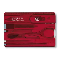 Ніж Victorinox SwissCard Transparent Red Blister (0.7100.TB1) - мініатюра 2