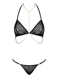 Комплект білизни Obsessive Pantheria L/XL чорний - мініатюра 7