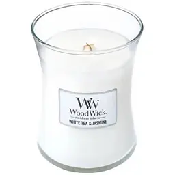 Свічка Woodwick White Tea & Jasmine Mini Білий чай та жасмин 85 г (98062E) - мініатюра 2