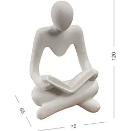 Статуетка МВМ My Home Мислитель з книгою біла (DH-ST-23 WHITE) - мініатюра 2