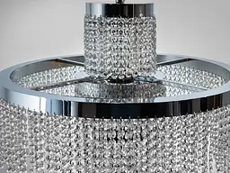 Підвісна кришталева люстра Diasha 376-600CH LED-модель, 125 Вт, діаметр 59 см з ефектним каскадом кристалів - мініатюра 6