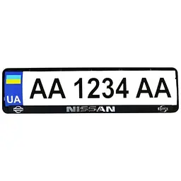 Рамка номерного знака Poputchik пластик з об'ємними літерами Nissan 52х13.5х2 см 2 шт - мініатюра 2