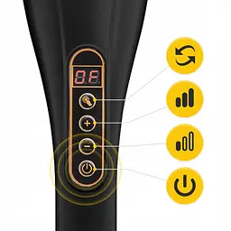Ручний вібраційний масажер для тіла 4FIZJO Long Stick 7 в 1 4FJ0556 Black (P-5907739319142) - мініатюра 5