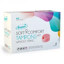 Безнітієві тампони для сексу та спорту Beppy Wet Tampons, 8 шт