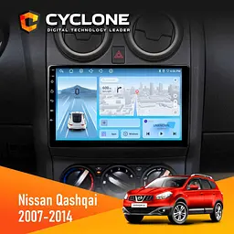 Штатна магнітола Nissan Qashqai 2007-2014 Cyclone C9-012 4x64, DSP, 4G Cyclone (НФ-00007974)