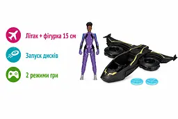 Ігровий набір Чорна Пантера з літаком Hasbro Marvel Black Panther Wakanda Forever and Vibranium Blast Sunbird фігурка 15 см (SKU-237) - мініатюра 3