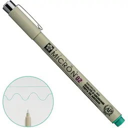 Лінер Pigma Micron (0.2) 0.3 мм Зелений Sakura