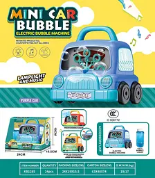 Встановлення для Пуску Мильних бульбашок Машинка Mini Car Bubble зі світлозвучними ефектами - мініатюра 6