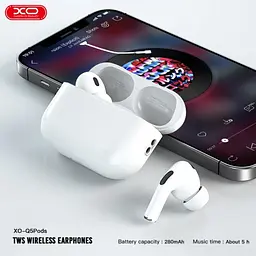 Навушники бездротові XO Q5 Pods bluetooth headset білі - мініатюра 2
